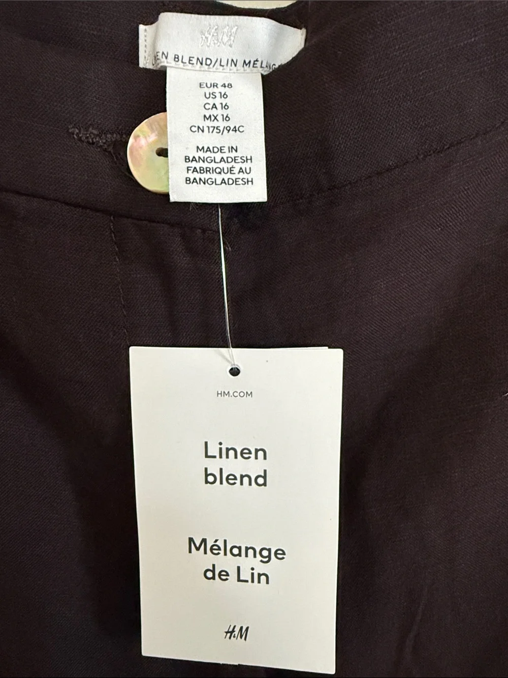 H&M linen blend